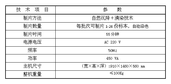 液基細胞分離制片染色一體機lct技術參數